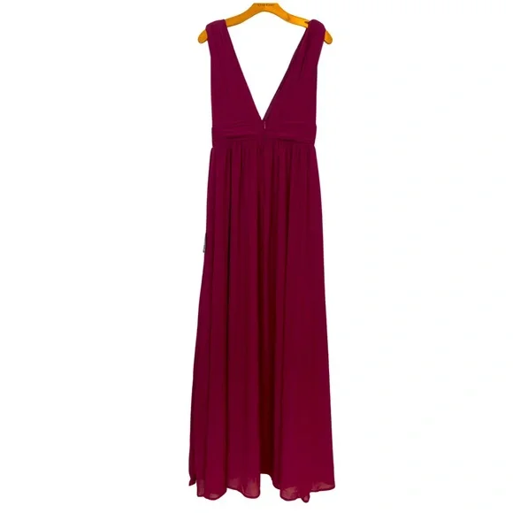 Lulus Heavenly Hues Burgundy Maxi Sleeveless Dress WeddingParty Formal NWT  - www.sanvalentin.cl